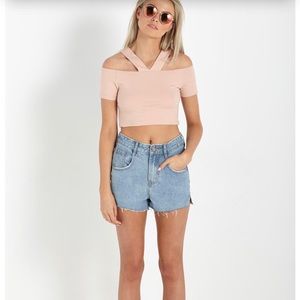 COTTON ON Off Shoulder Crop Top Georgina Small